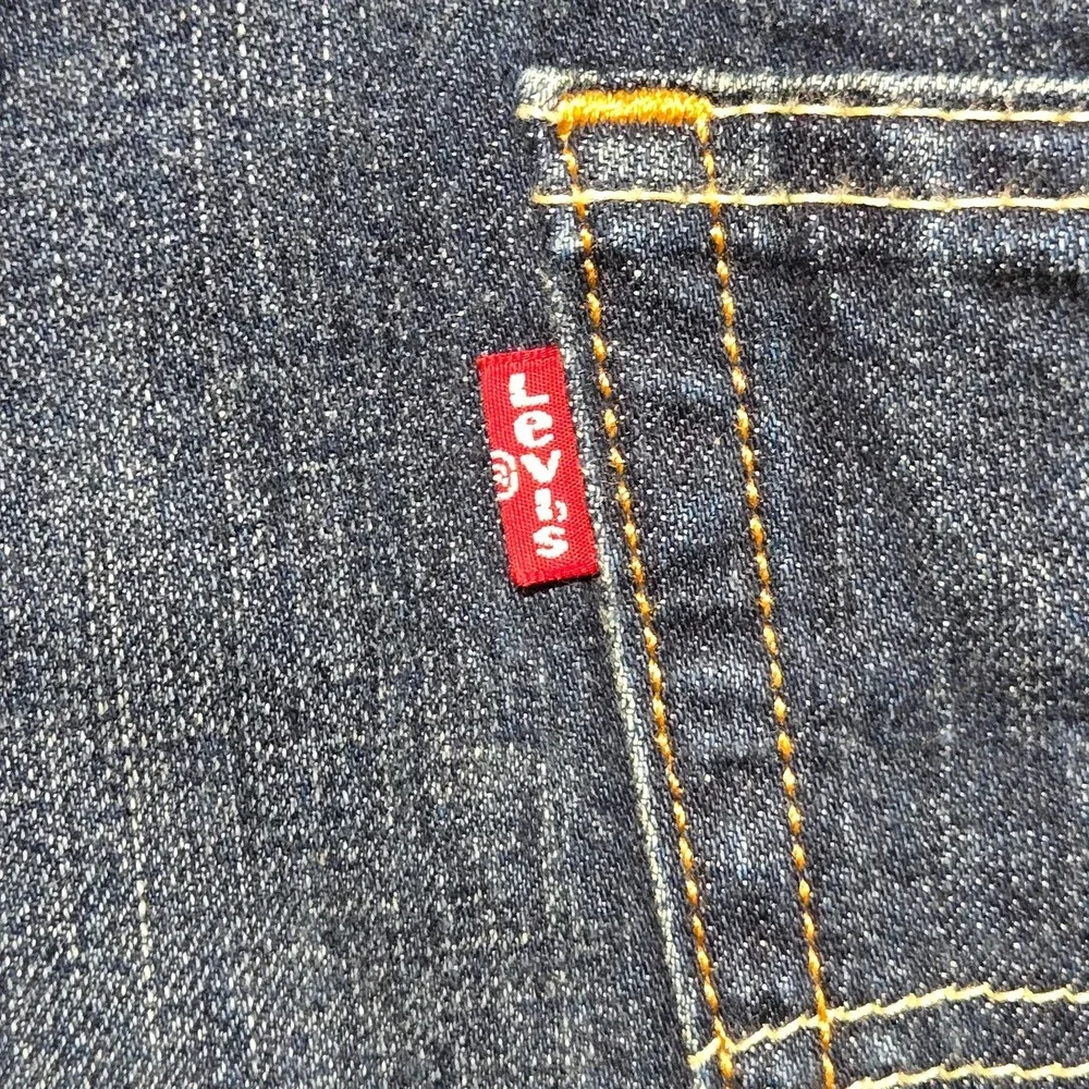 Levi's Shorts 569 Loose Fit Baggy Size 40 x 12 Mens Dark Blue Denim Jorts Skater